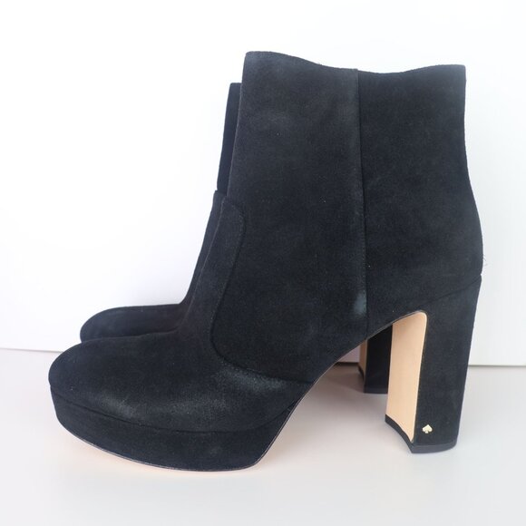 Kate Spade NY Barrett Suede Heel Boots Black 10 - Picture 5 of 16